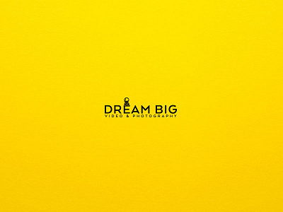 Dream Big Logo astronaut black cosmos logo logo design logos minimal video yellow