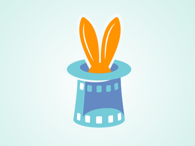 Viva Art cinema film hat identity logo magic magician movie rabbit
