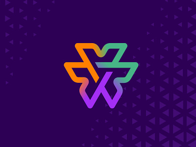 Vivid City Development branding colorful identity knot lineart logo triangle v vivid