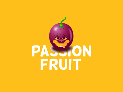 Passion Fruit logo branding character exotic food fruit identity logo passion