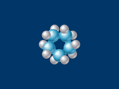 H2O logo branding chemistry h2o identity logo molecule sphere water