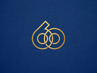 60 monogram 0 6 60 branding circle digit identity logo six sixty zero