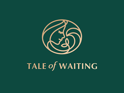 Tale of Waiting logo branding flower identity logo pregnancy pregnant wave woman