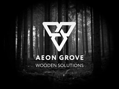 Aeon Grove branding furniture identity logo triangle