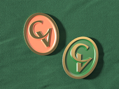 Le Ciel Vanille branding identity logo monogram pin