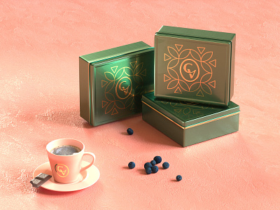 Le Ciel Vanille box branding cafe coffee identity logo packaging