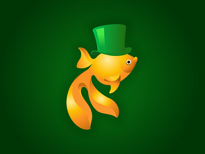 Goldfish Cash logo fish gold hat