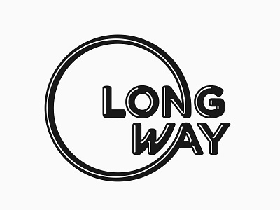 Long Way black circle footweare path plastic round rounded shiny sports typography way