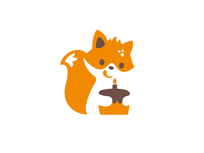 Kroshka Buba cake candle fox