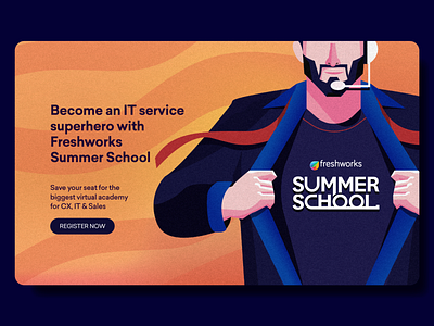 Summer School Social Ad advertisement advertising branding linked banner logo social media design vector vector illustration