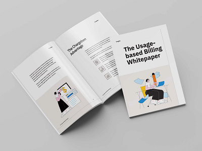The Usage based billing Whitepaper branding design illustration typography vector