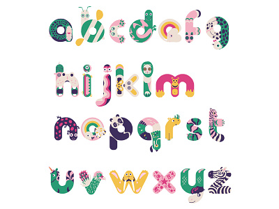 animal alphabet alphabet animal character letter