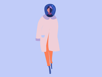 fast simplicity girl oversized coat purple scaphander