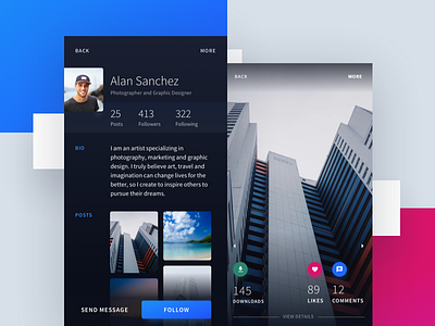 A community app for Photographers. app community app design interface minimal photographer photography social ui ux web