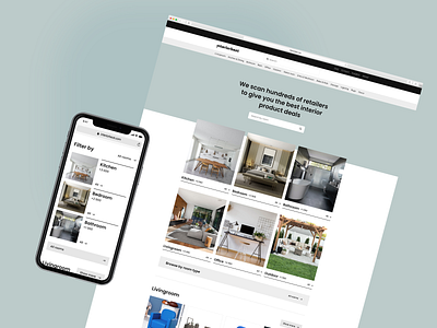 Interiorbeat — Marketplace for find right items for your home animation brand clean corporate design minimal ui ux web website