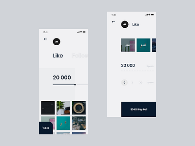 App design ui ux | Instagram | Buy in app | Service app clean ios minimal mobile ui ux