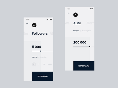 App design ui ux | Instagram | UI Design app clean ios minimal mobile ui ux