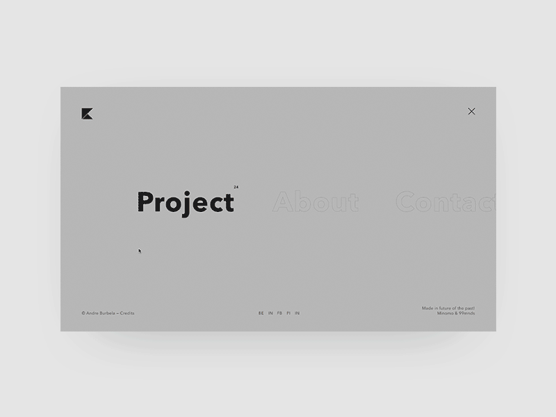 Concept Menu for Portfolio