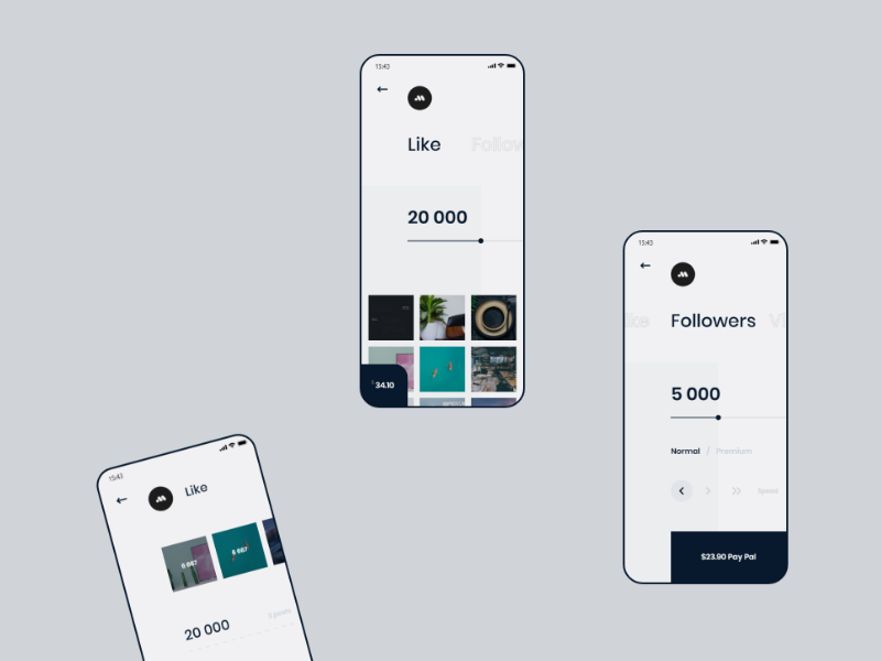 Poprey — mobile | Full case on Behance android ios mobile future design app animation ux ui minimal clean