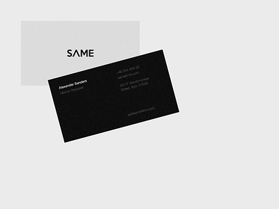 Business Cards for Branding SAME Films team