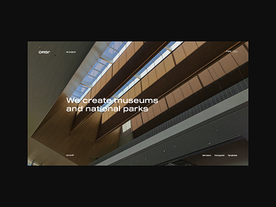 Website Projects page design for Architectural Bureau animation brand clean corporate design minimal ui ux web website