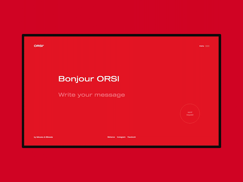 Contact page for ORSI° Architects project animation brand clean corporate design minimal ui ux web website