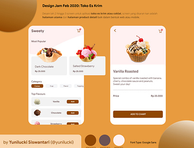Design Jam Portofolio app design figma icecream icecreamapp mobile app ui ux