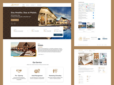 Malalo Hotel Landing Page design figma hotel hotel app hotel booking ui web webdesign