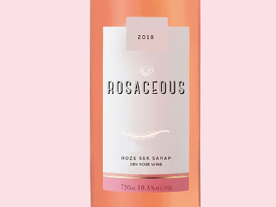 Rosaceous Etiket Tasarımı brand istanbul label logo minimal pink rose
