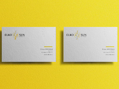 Elko Sun Business card design brand design energy graphic logo logotype minimal typography yellow