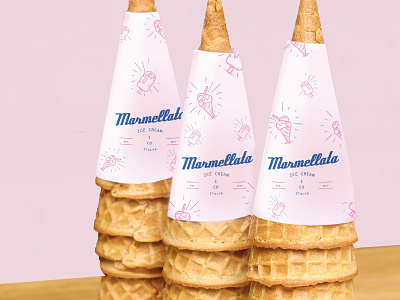 Marmellata brand branding co design graphic ice ice cream icon illustration label logo logotype minimal typography