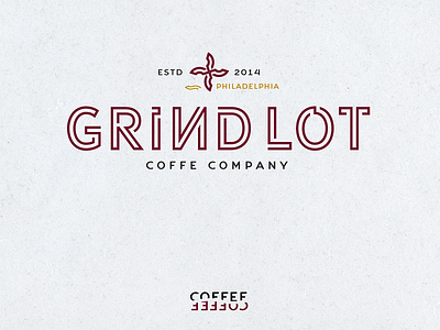 GRİNDLOT brand branding coffe company design graphic logo logotype minimal typography vintage