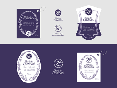 Lavender - Logos And Labels (client work) labels lavender logo