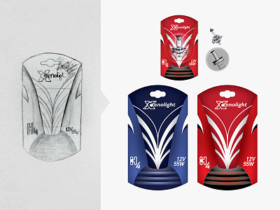 Packaging Design - Client work blister design illustration light light bulb packaging packagingdesign