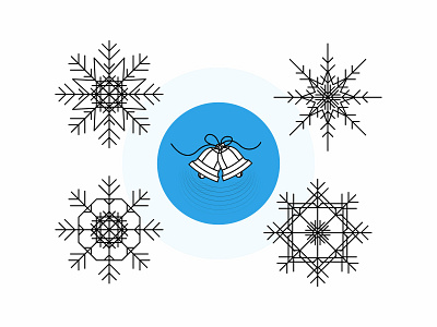 Let it Snow! creative design illustration snow flakes xara xmas