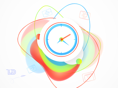 Time Style Illustration clock design digital happy illustration syle time