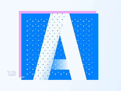 Digital Dotted A Letter creative design dots illustration letter modern typogaphy vector vibrant xara