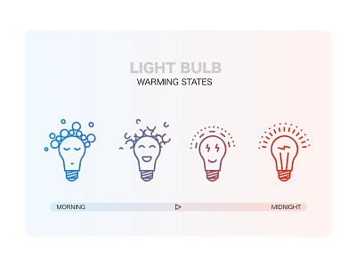 Light Bulb Warming States Illustration