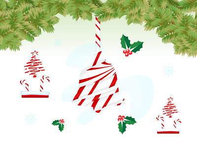Happy Holidays Illustration bell christmas christmas flyer creative design digital happy holiday card holidays illustration joy vector winter xmas