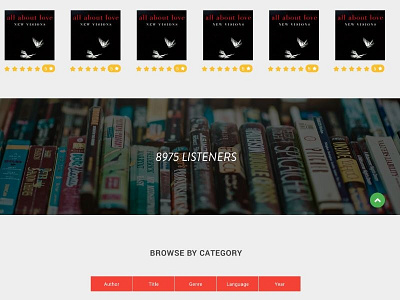 Listener books colors photoshop ui ux web website