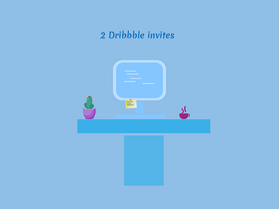 2 Invites dribbble giveaway invitation invite prospects