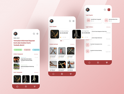 Keris Community with E-Commerce App Exploration app designux indonesia keris sword traditional wepon ui ux