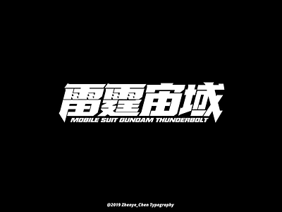 Chinese typography-雷霆宙域(Mobile Suit Gundam Thunderbolt) typography typography art typography design typography logo typography poster