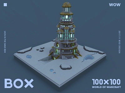 【WOW】Wyrmrest Temple-2 design illustration logo magicavoxel typography voxel