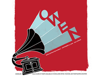 Owen Gig Poster design gig illustration owen poster silkscreen
