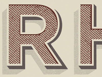 RHN Type Exploration exploration treatment type typography vintage