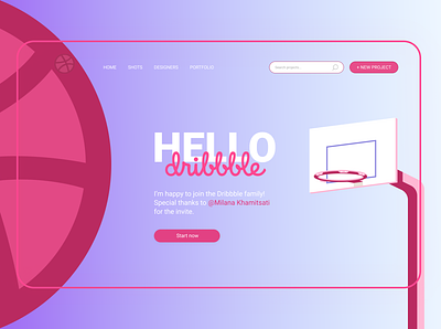 Hello Dribbble! design ui vector web