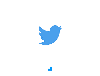 Twitter logo minimalized bigun branding design digital dribbble flat logo minimal minimal art minimalism typography
