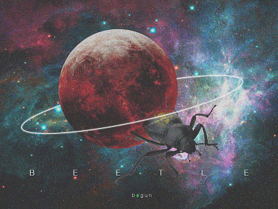 Beetle. beetle bigun design digital fantasy art galaxy photoshop art planet space