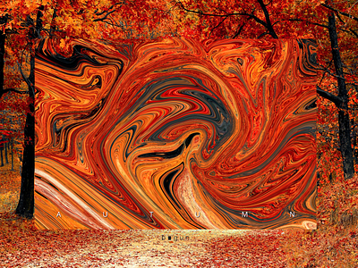 A u t u m n. aesthetic autumn bigun design digital fantasy art forest marble textures nature